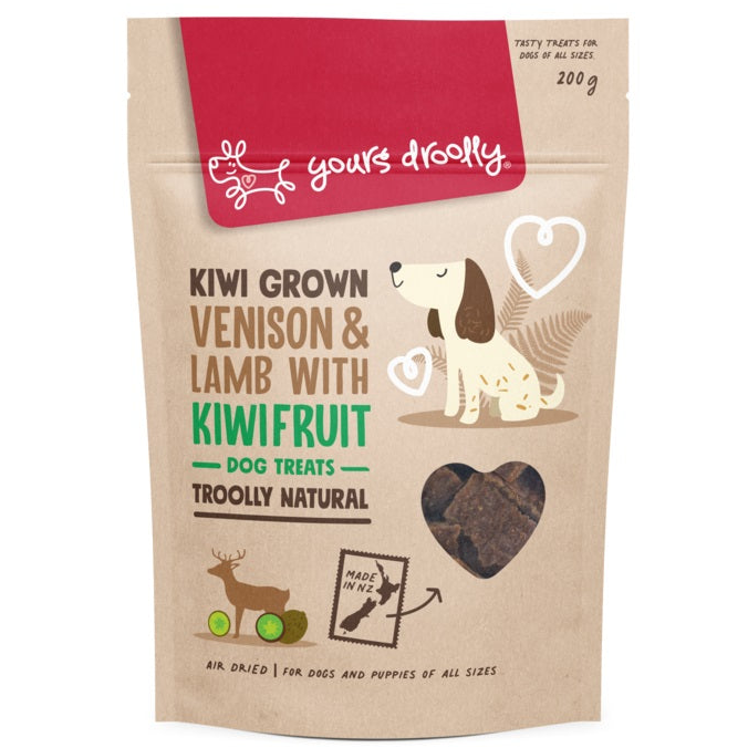 Yours Droolly Kiwi Grown Venison, Lamb with Kiwifruit Treats 200g