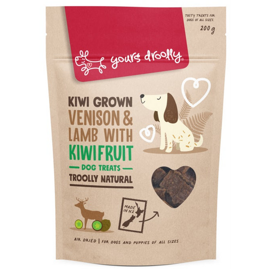 Yours Droolly Kiwi Grown Venison, Lamb with Kiwifruit Treats 200g
