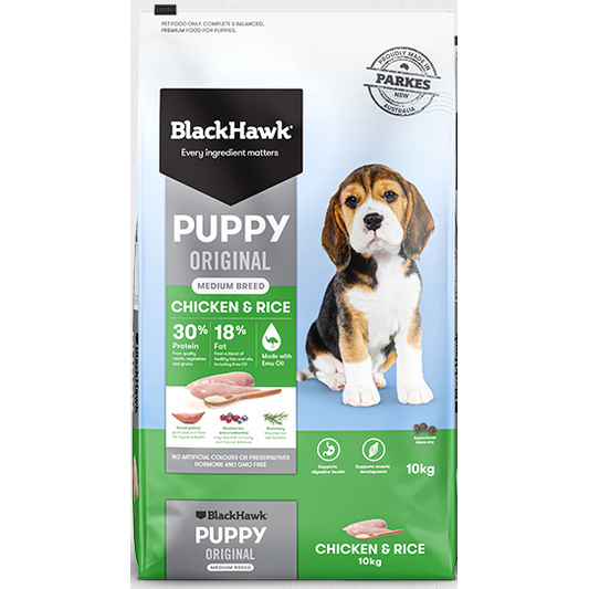 Black Hawk Original Puppy Medium Breed - Chicken & Rice (Dry Food)