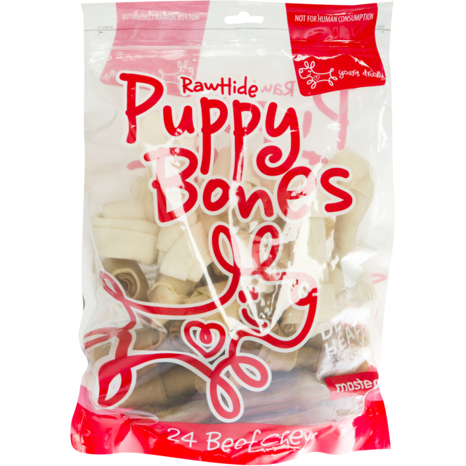 Yours Droolly Puppy Rawhide Bones 12.5cm