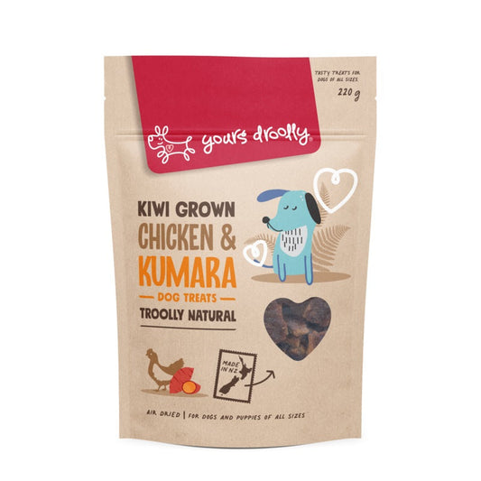 Yours Droolly Kiwi Grown Chicken & Kumara Treats 220g