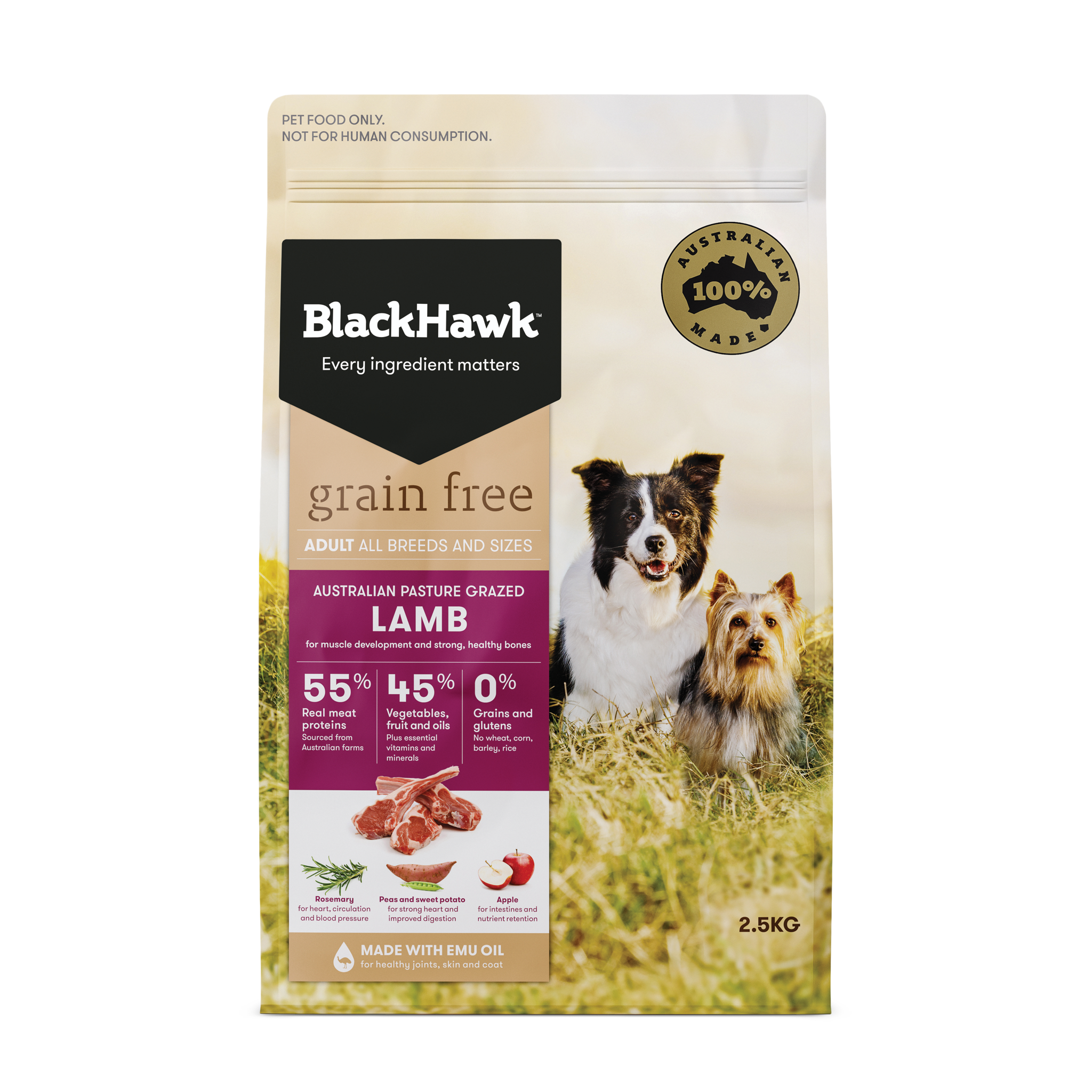 Black Hawk Grain Free Adult Dog - Lamb (Dry Food)