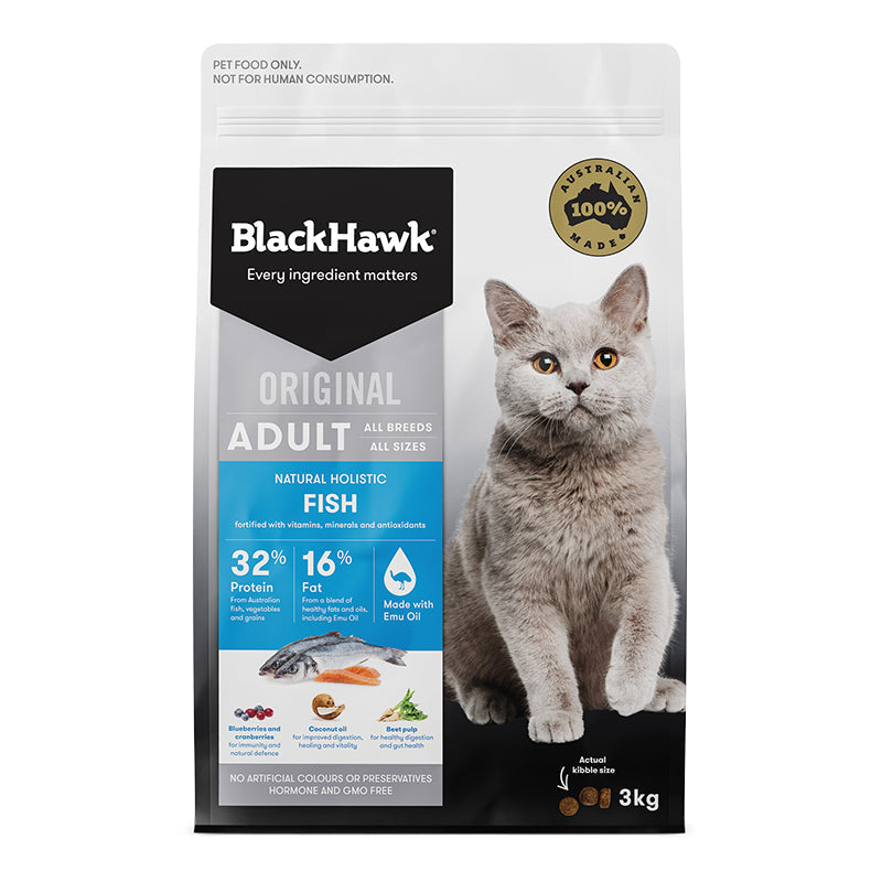 Black Hawk Original Adult Cat - Fish (Dry Food)