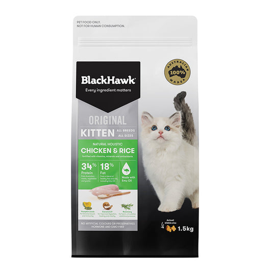 Black Hawk Original Kitten - Chicken & Rice (Dry Food)