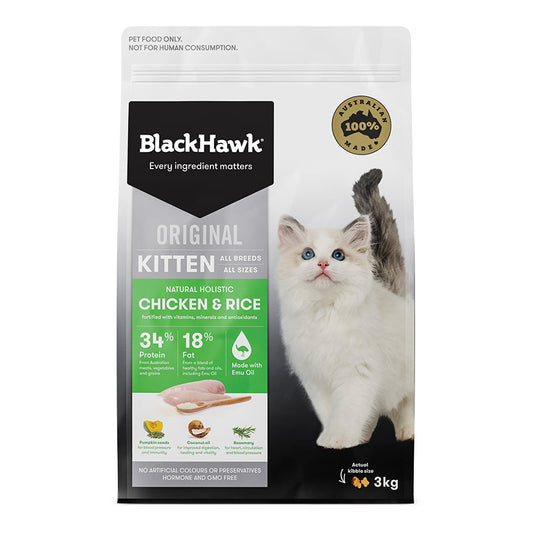 Black Hawk Original Kitten - Chicken & Rice (Dry Food)