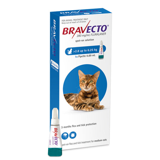 Bravecto Spot-On for Medium Cats (2.8-6.25kg)