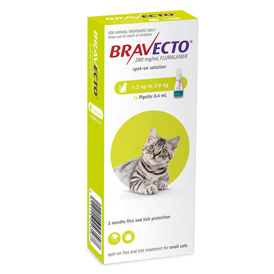 Bravecto Spot-On for Small Cats (1.2-2.8kg)