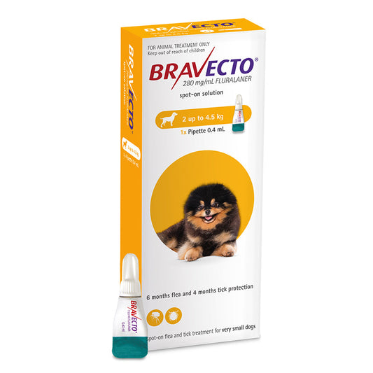 Bravecto Spot-On for Extra Small Dogs (2-4.5kg)