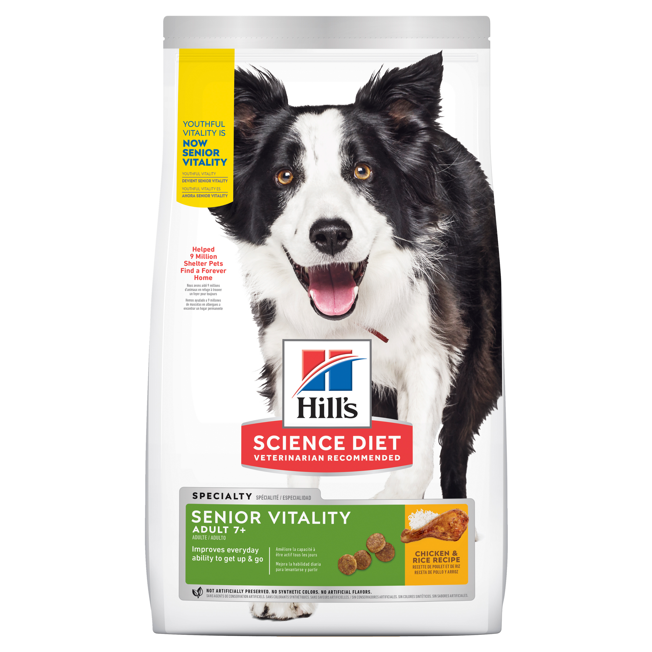Hills Science Diet Senior Vitality Dog - Chicken & Rice (Dry Food)
