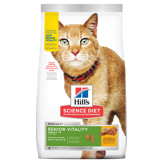 Hills Science Diet Senior Vitality Cat - Chicken & Rice (Dry Food)