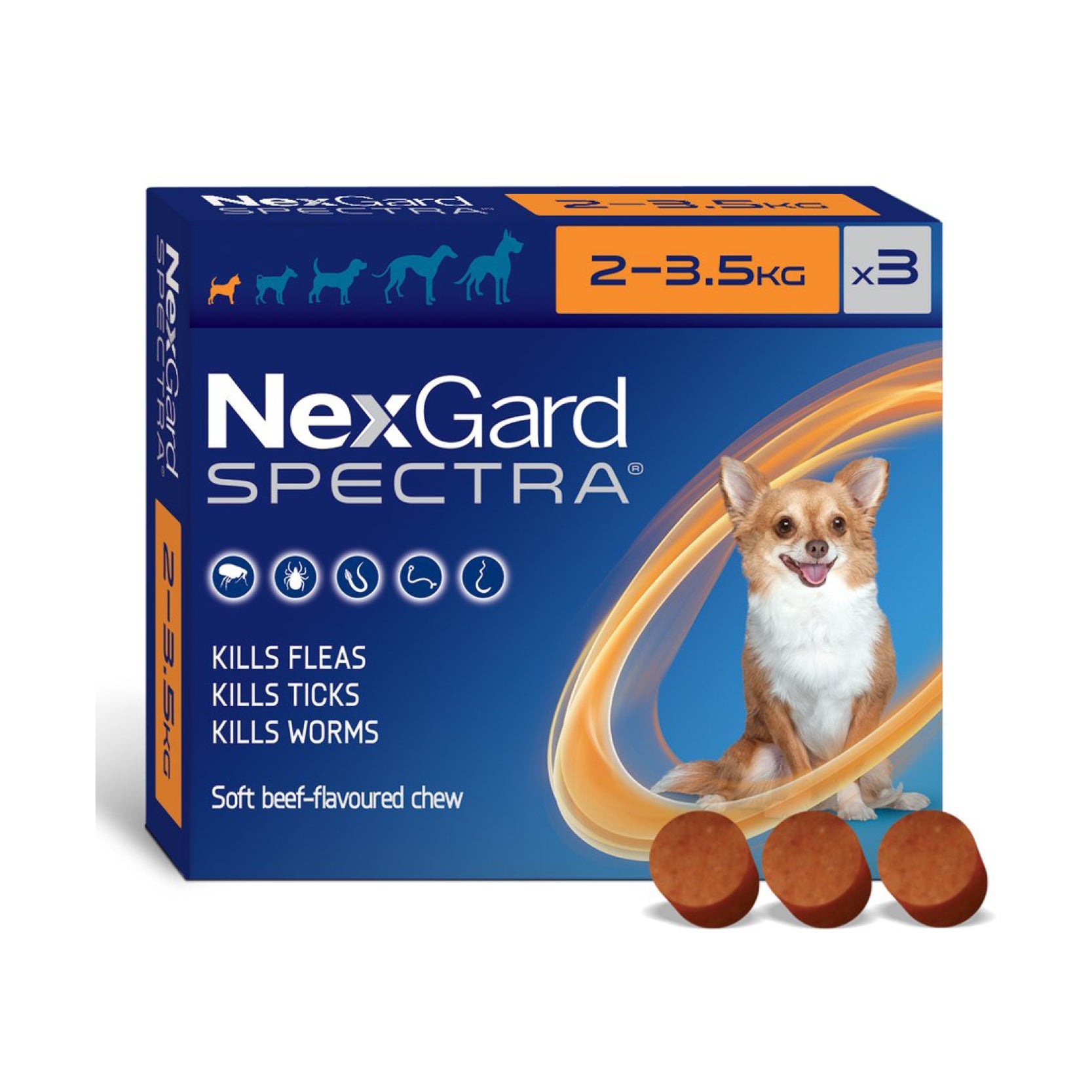 Nexgard Spectra for Extra Small Dogs (2-3.5kg)